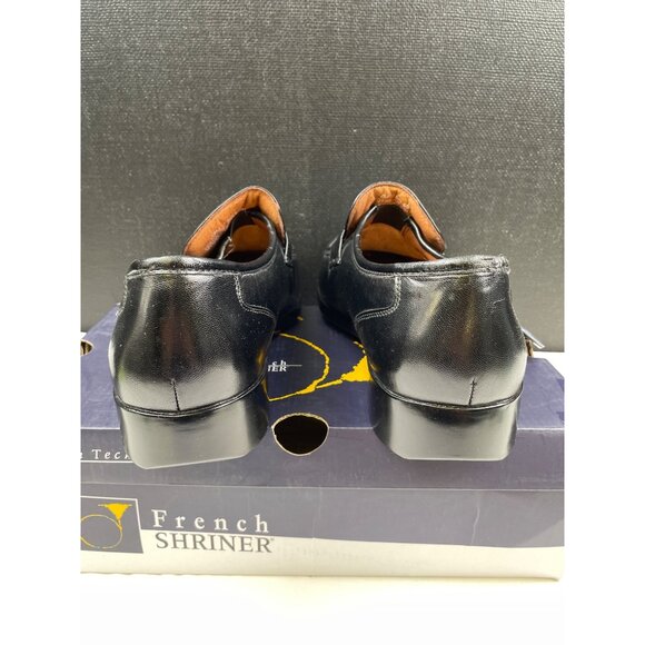French Shriner Men\'s Black Leather Shoes/ Loafers Size 12M SKU 4082 main image 8